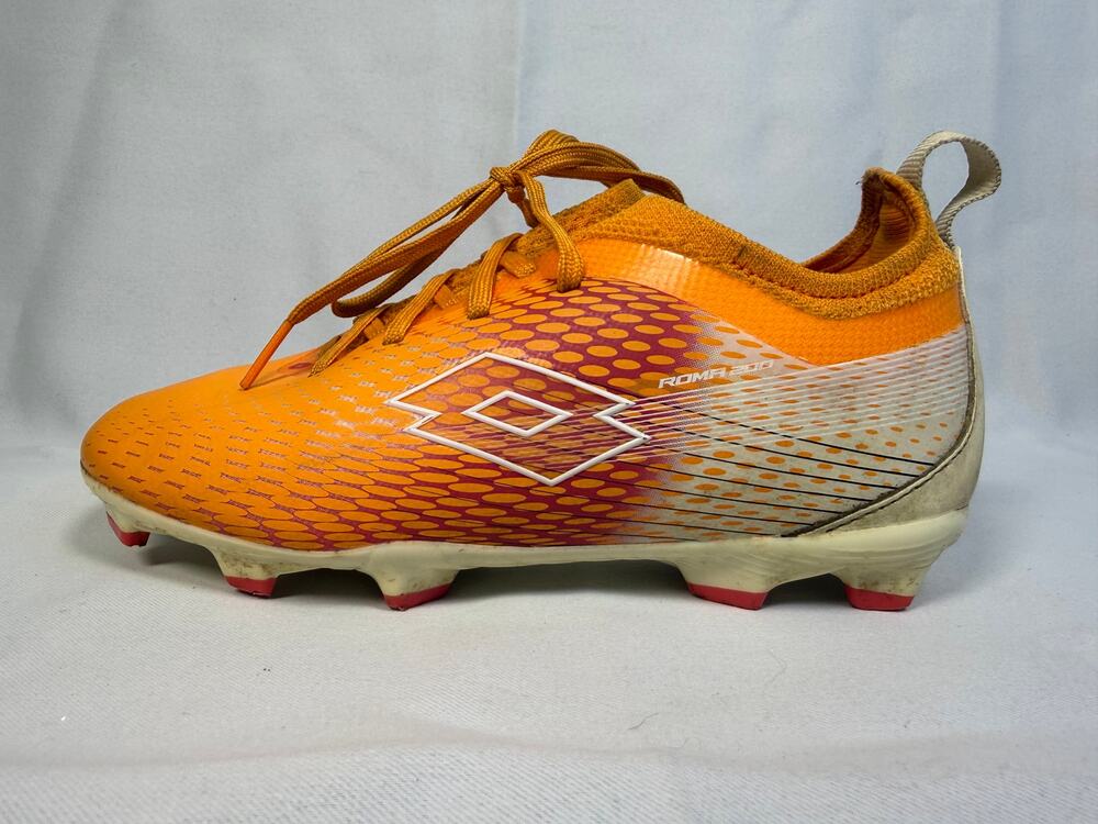 Lotto Roma 200 Youth Soccer Cleats Orange FG Size 2 Lightweight Lace-Up